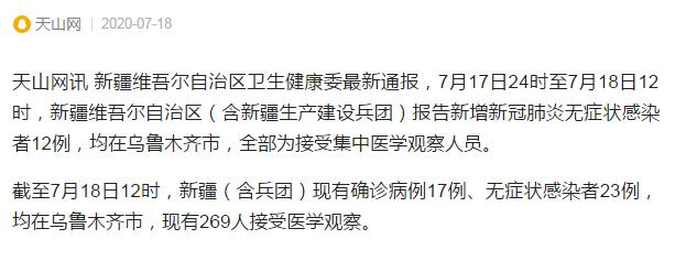 新疆各地疫情最新通报概况